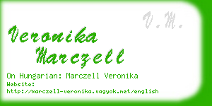 veronika marczell business card